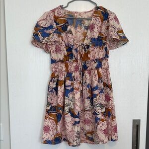 Floral Short Sleeve Dress